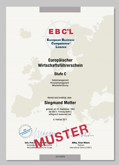 Bild EBCL Zertifikat